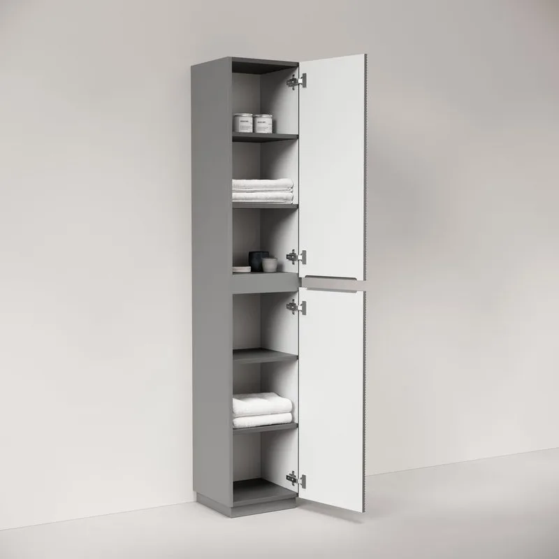 Шкаф-пенал для ванной напольный Sancos Folk Floor 350х350х1880 мм, Ergraut soft Sancos — официальный сайт