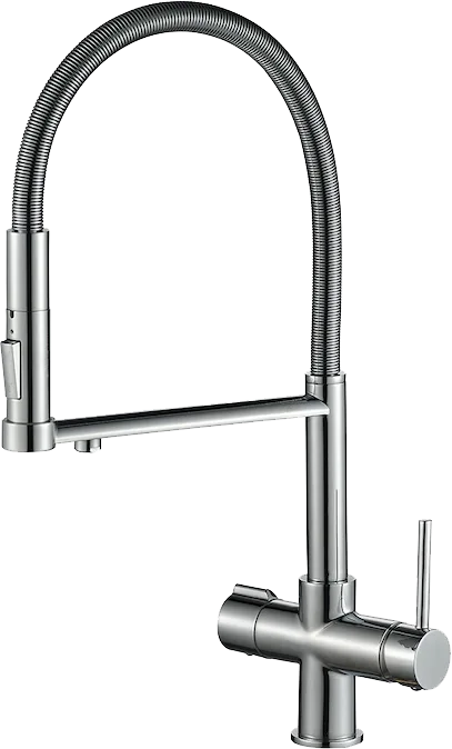 Смеситель для кухни Steel Hammer SH 2002 CR глянцевый с гибким изливом Sancos — официальный сайт