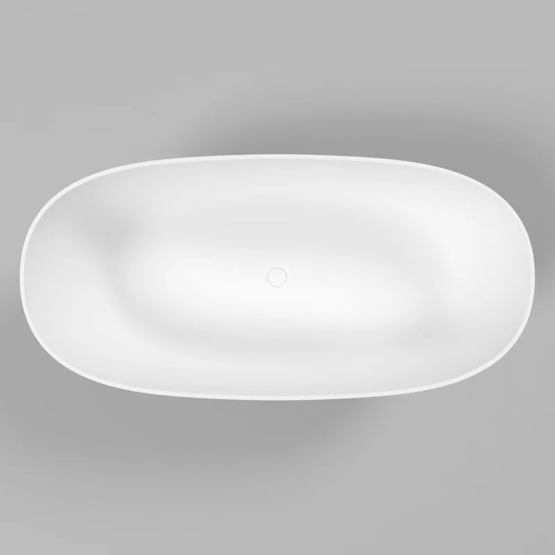 Ванна из искусственного камня WHITECROSS Onyx A 160x75 см, отдельностоящая, матовая белая, овальная, Sancos — официальный сайт