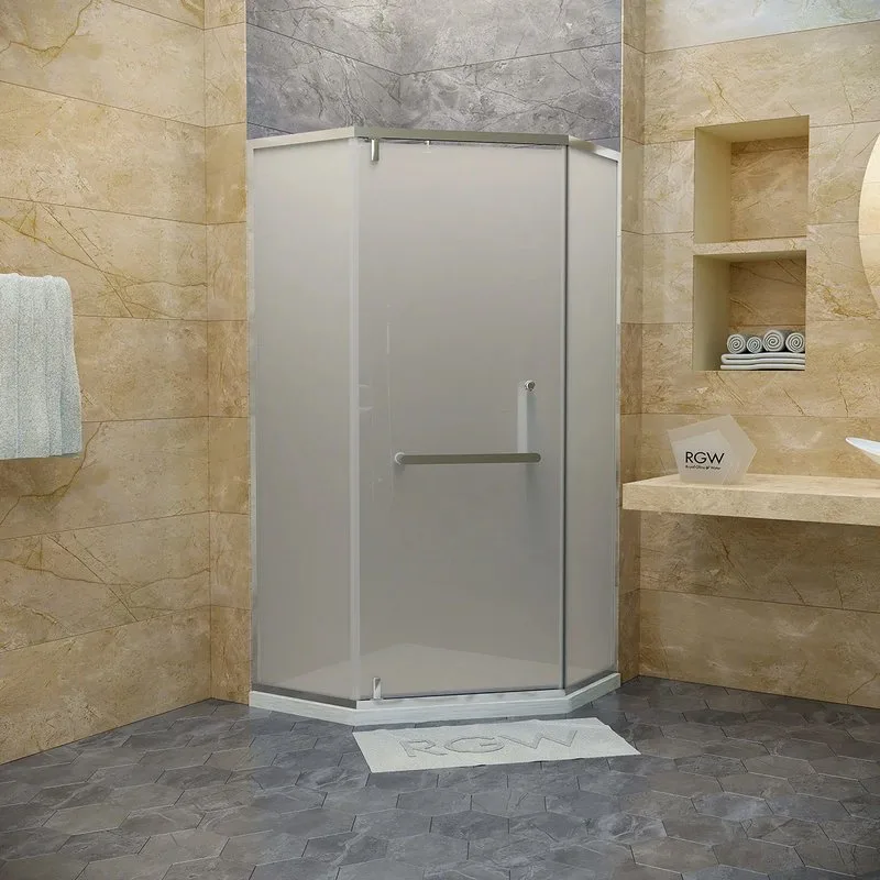 Душевой уголок RGW Hotel HO-084 90x90x195 см, профиль хром, стекло матовое Sancos — официальный сайт