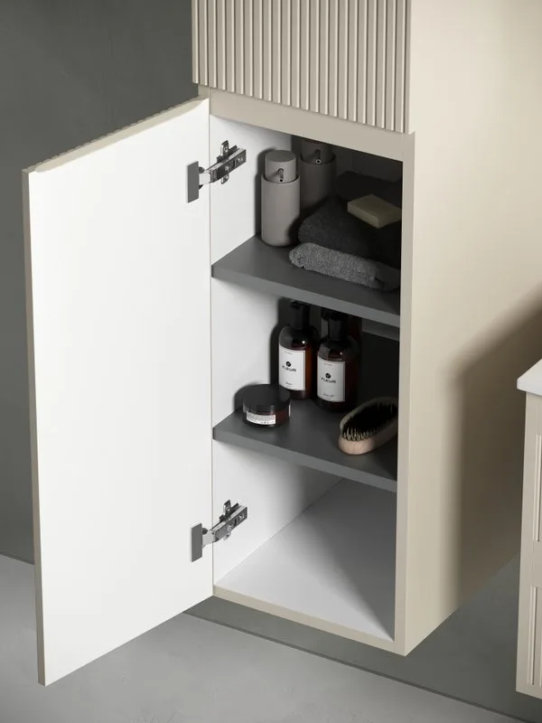 Шкаф-пенал для ванной Sancos Snob T 35 см, универсальный, Beige soft (капучино) Sancos — официальный сайт