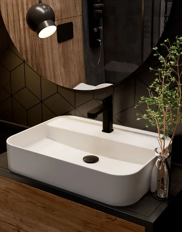 Смеситель для раковины матовый черный, AQUAme Parma AQM6610MB Sancos — официальный сайт