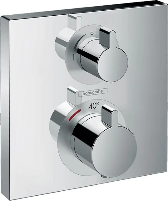 Термостатический смеситель встраиваемый Hansgrohe Ecostat Square 15712000, для душа Sancos — официальный сайт