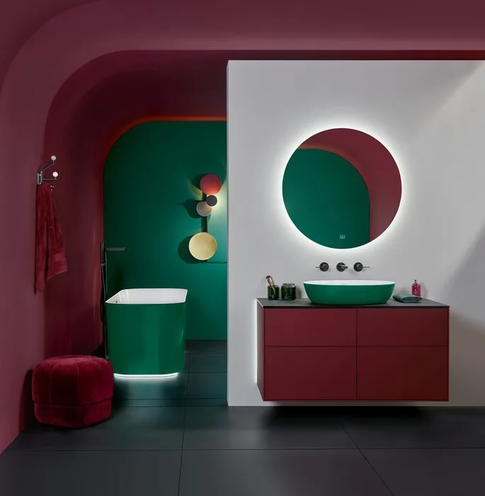 Зеркало круглое Villeroy & Boch More to See Lite A4608500 85 с LED-подсветкой, 6500 K Sancos — официальный сайт