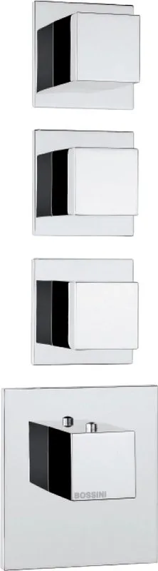 Термостатический смеситель встраиваемый Bossini Cube 3 Outlets LP Z032205 для ванны с душем, хром Sancos — официальный сайт