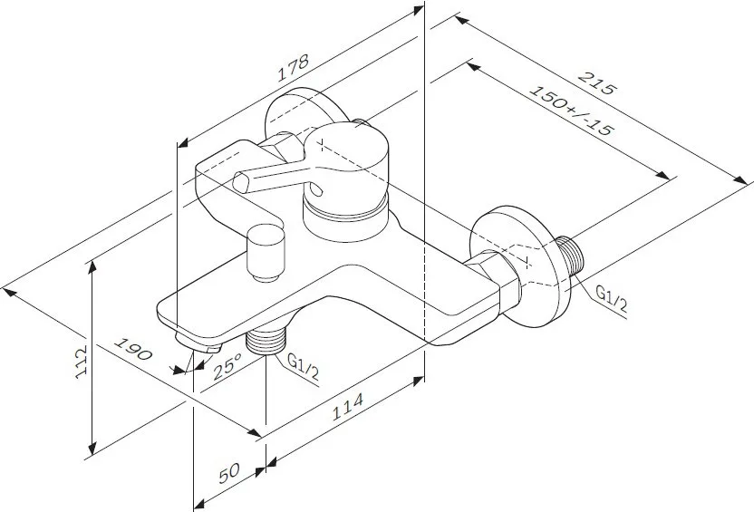 Смеситель для ванны с душем AM.PM X-Joy S F85B10000 Sancos — официальный сайт