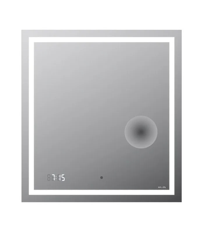 Зеркало AM.PM Gem 65 с LED-подсветкой, часами и косметическим зеркалом Sancos — официальный сайт