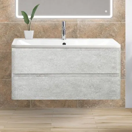 Тумба под раковину без столешницы BelBagno Albano 90 подвесная, cemento verona grigio Sancos — официальный сайт