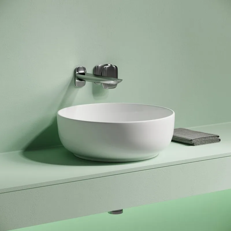 Накладная раковина Ceramicanova Taycan CN12003 37х37 глянцевая белая Sancos — официальный сайт