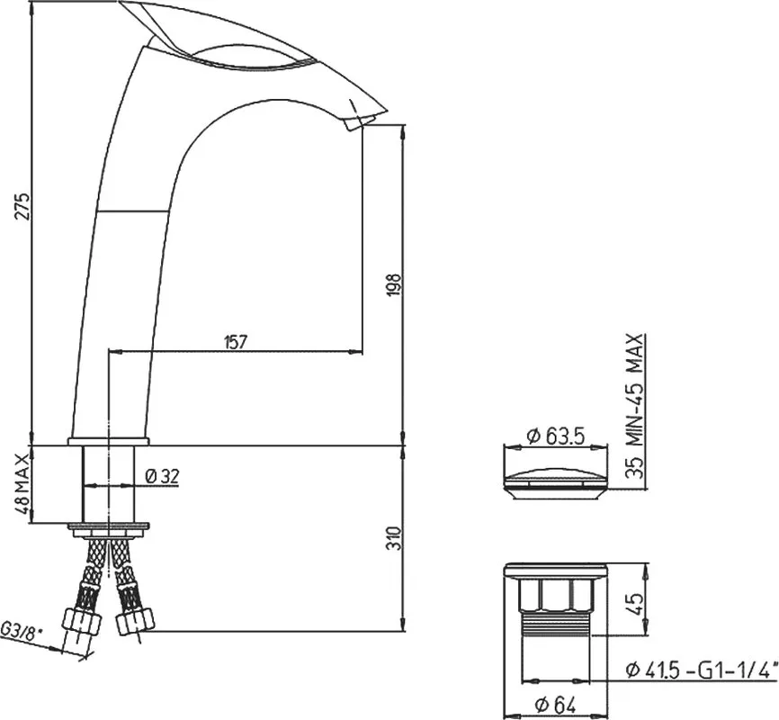 Смеситель для раковины Paini F1 F1CR211LL2SSSRKM Sancos — официальный сайт