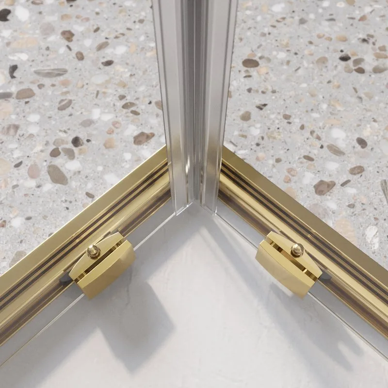 Душевой уголок BelBagno Luce A-2-100-C-ORO 100x100, профиль золото, стекло прозрачное Sancos — официальный сайт