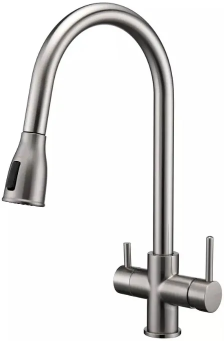 Смеситель для кухни Paulmark Lange La214212-BS брашированная сталь Sancos — официальный сайт