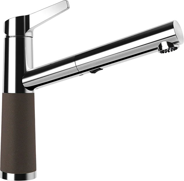 Смеситель для кухни Schock Cristalite SC-510-D выдвижной излив, мокка Sancos — официальный сайт