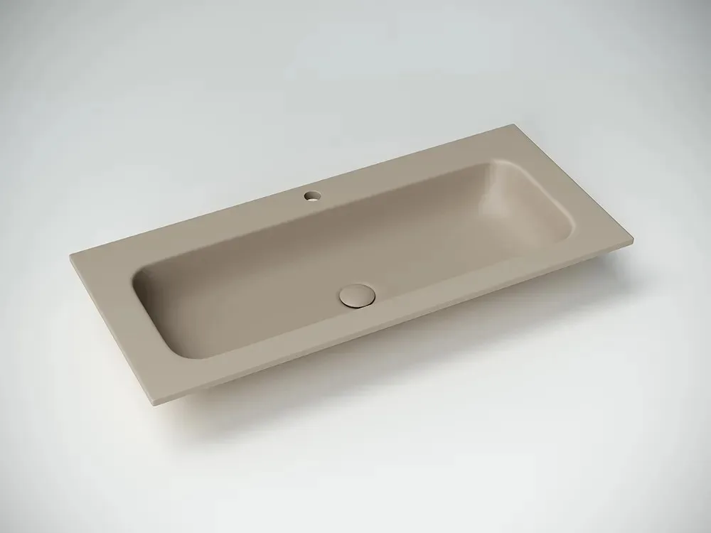 Мебельная раковина Ceramicanova Grace прямоугольная c отверстием под смеситель CN7013MC капучино Sancos — официальный сайт