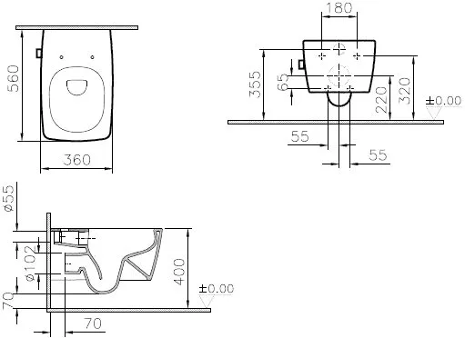 Унитаз подвесной VitrA Metropole Rim-Ex 7672B003-1684 Sancos — официальный сайт