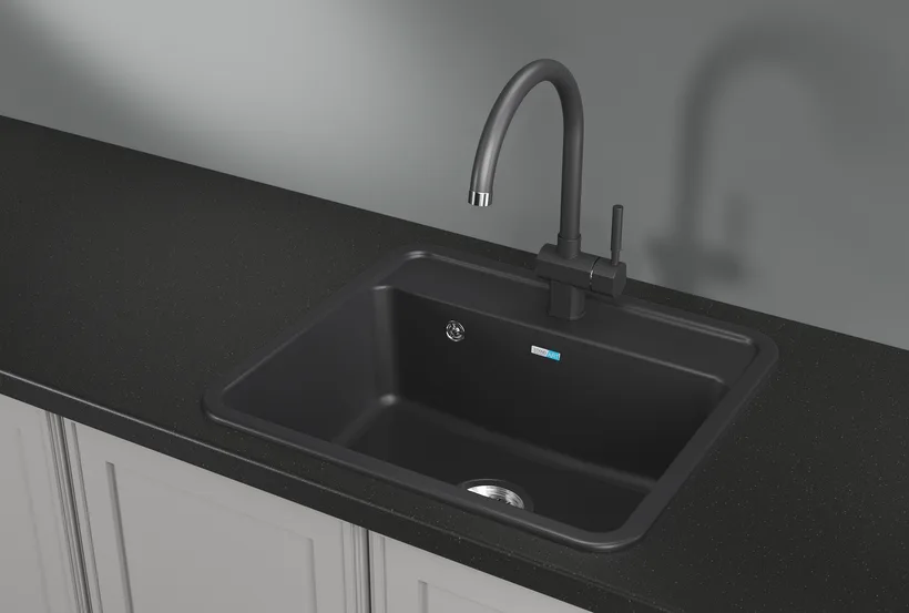Мойка кухонная Granula Standart 5601, черный Sancos — официальный сайт