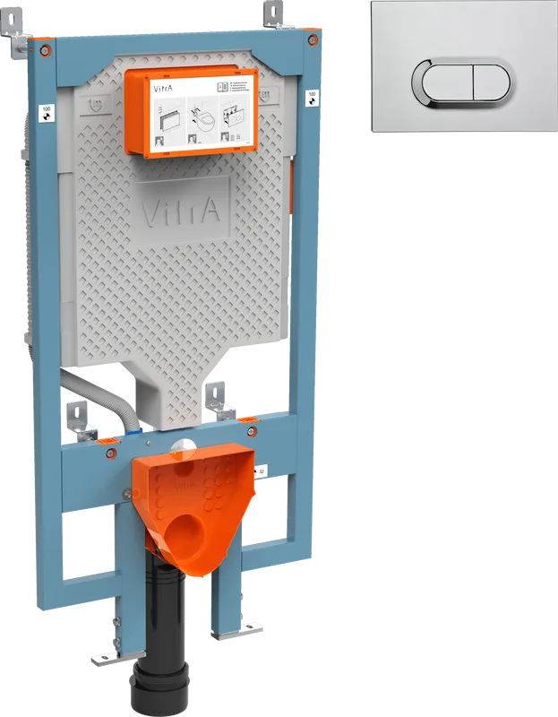 Система инсталляции для унитазов VitrA Vpro 765-5800-01, + Кнопка смыва VitrA 740-0580 хром Sancos — официальный сайт