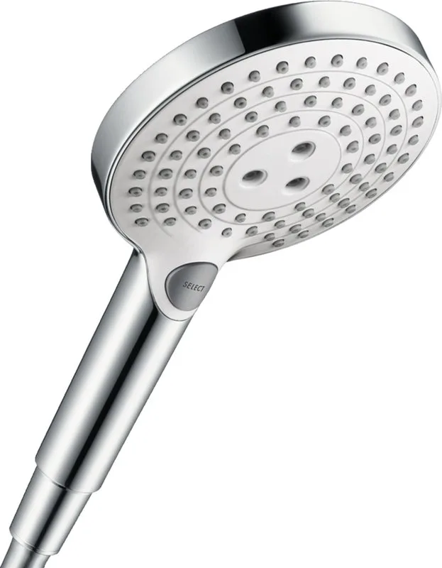 Душевой гарнитур Hansgrohe Raindance Select S 26322400, белый - хром Sancos — официальный сайт
