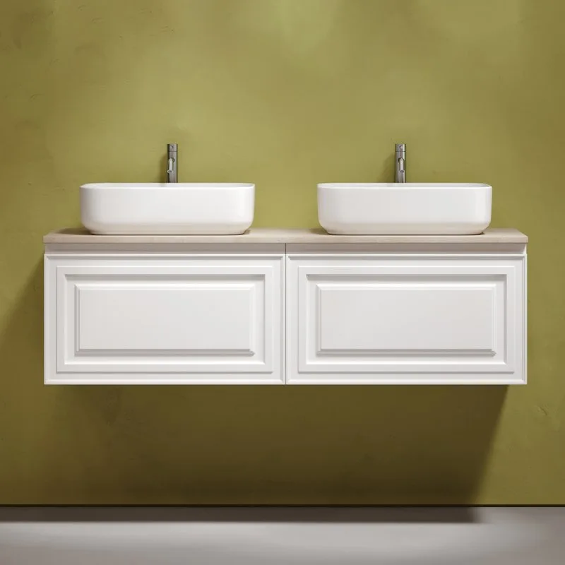 Тумба с раковиной Sancos Very 140 bianco, столешница бежевая TT140A2X, раковина CN5043 Sancos — официальный сайт