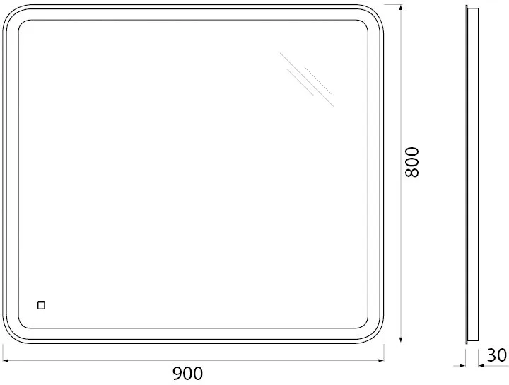 Зеркало BelBagno SPC-MAR-900-800-LED-TCH Sancos — официальный сайт