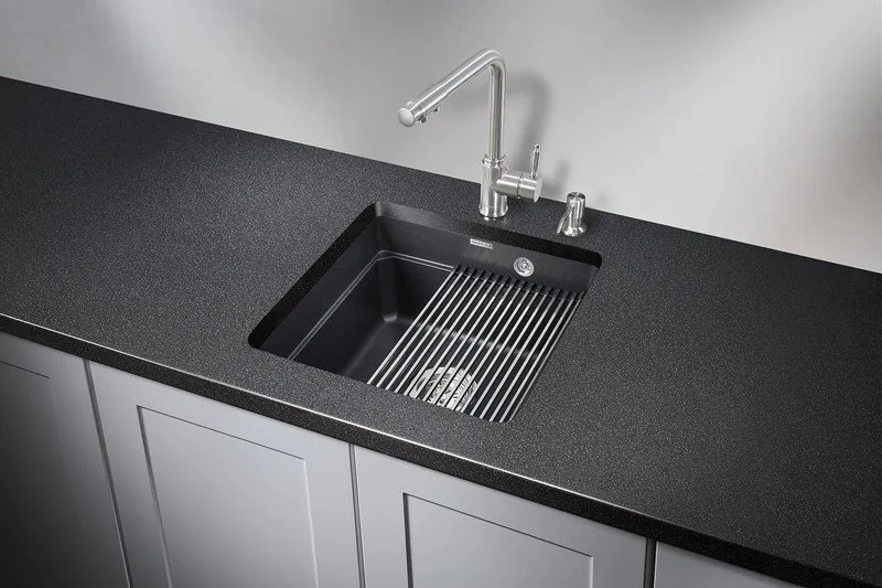 Мойка кухонная Granula Kitchen Space 4501U, шварц Sancos — официальный сайт