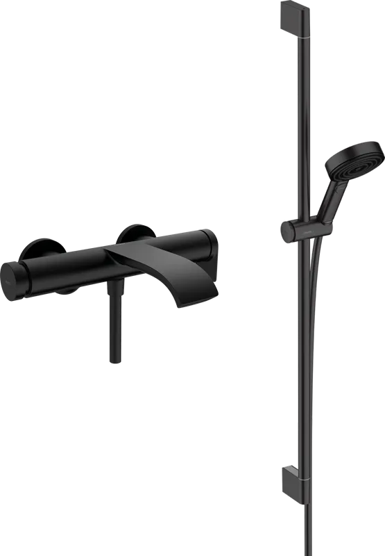 Смеситель для ванны с душем Hansgrohe Vivenis 75420670, + Душевой гарнитур Hansgrohe Pulsify Relaxat Sancos — официальный сайт