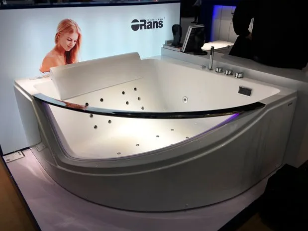 Акриловая ванна Orans 6510700 150x150 см, угловая, пристенная, с гидромассажем, белая, четверть круг Sancos — официальный сайт