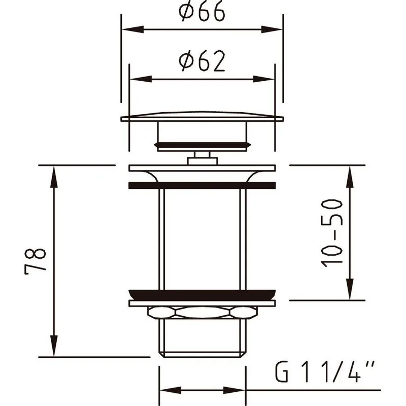 Донный клапан для раковины Clever Vela 97395, хром Sancos — официальный сайт
