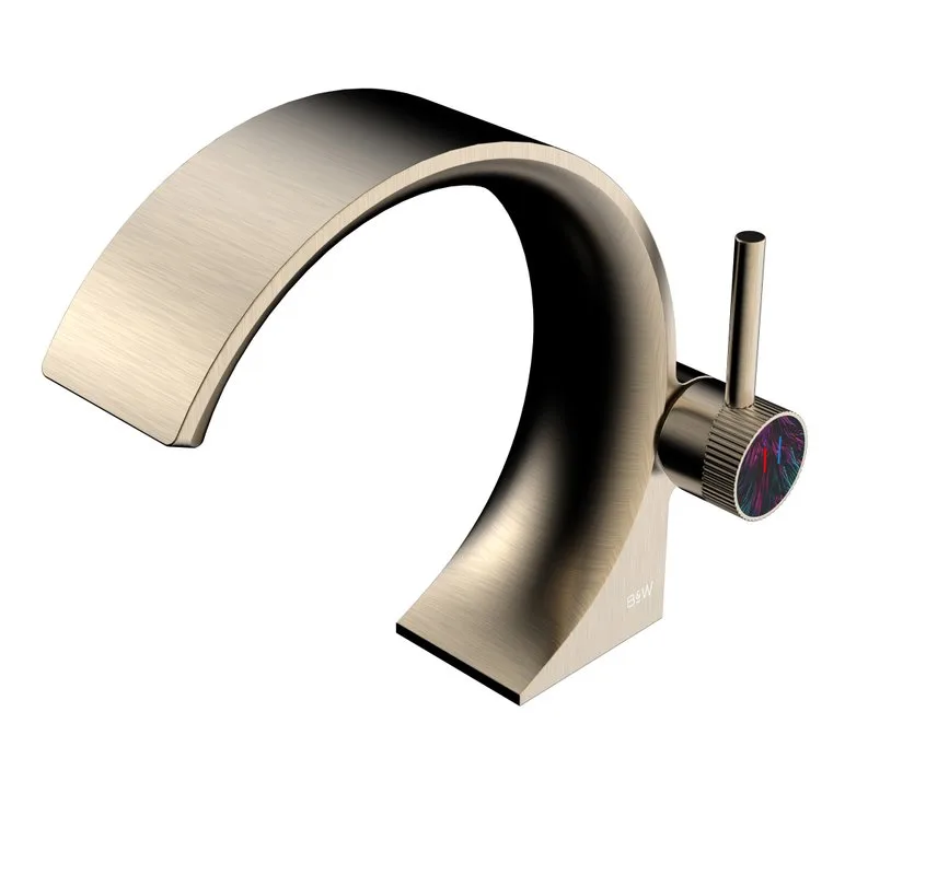 Смеситель для раковины Black&White Gravity 7106BG brushed gold Sancos — официальный сайт