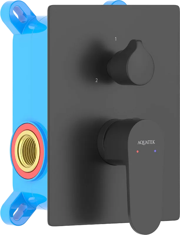 Встраиваемый смеситель AQUATEK Оберон AQ1246MB С ВНУТРЕННЕЙ ЧАСТЬЮ, матовый черный Sancos — официальный сайт
