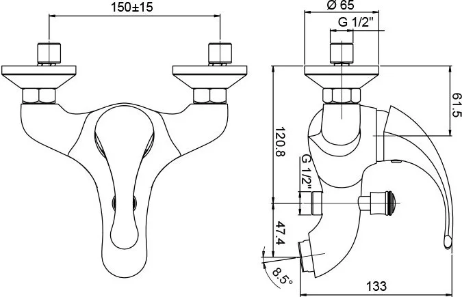 Смеситель для ванны с душем Paini Fiori F2CR111LMKM Sancos — официальный сайт