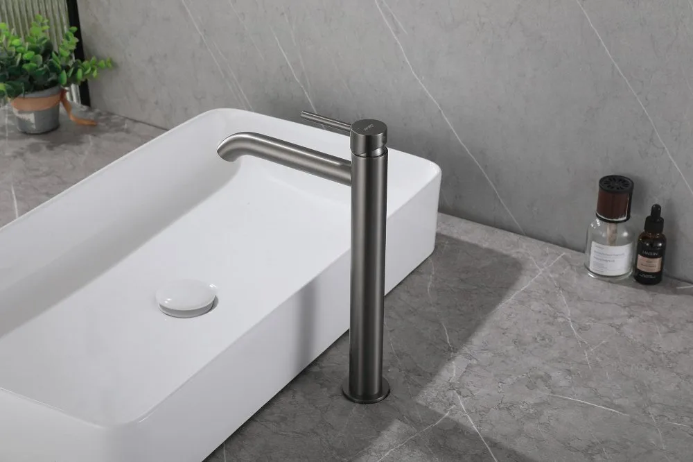 Смеситель для раковины Abber Wasser Kreis AF8111NG, никель Sancos — официальный сайт