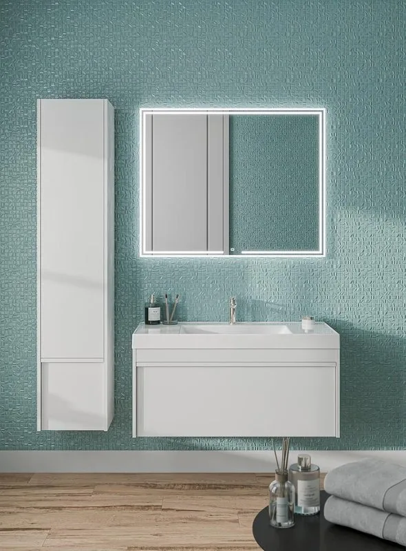 Шкаф-пенал для ванной KERAMA MARAZZI Modula 165 белый глянцевый Sancos — официальный сайт
