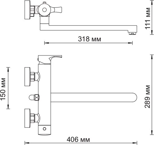 Смеситель с длинным изливом для ванны Wasserkraft Berkel 4802L Sancos — официальный сайт