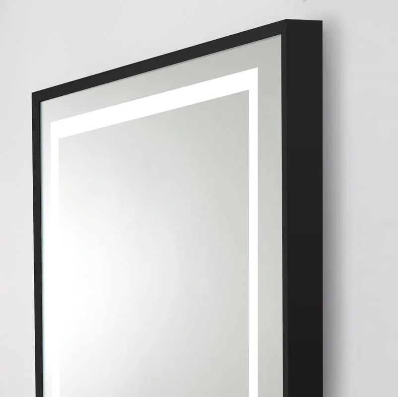 Зеркало BelBagno Kraft SPC-KRAFT-685-885-TCH-WARM-NERO черное, с подогревом Sancos — официальный сайт