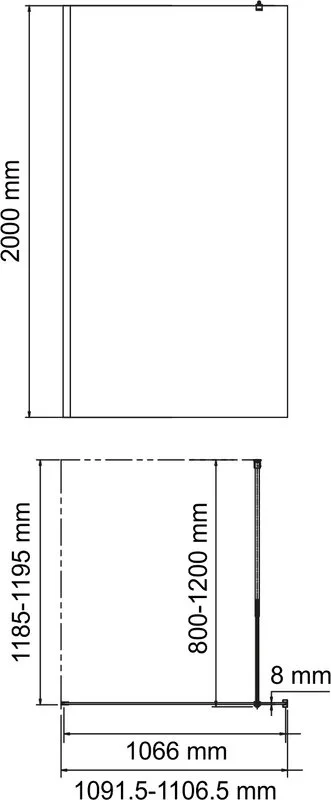 Душевая перегородка Wasserkraft Rossel 28W46 110 см, профиль хром Sancos — официальный сайт