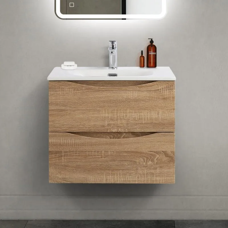 Тумба под раковину без столешницы BelBagno Marino-cer-mini 60 подвесная, rovere bianco Sancos — официальный сайт