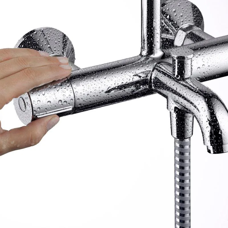 Душевая стойка Hansgrohe Vernis Blend 26274000 Showerpipe 200 1jet, с термостатом, хром Sancos — официальный сайт