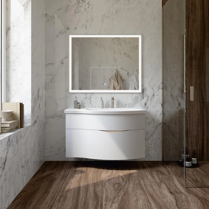 Мебельная раковина KERAMA MARAZZI Riva 100 R, глянцевая белая Sancos — официальный сайт