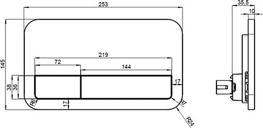 Кнопка смыва Villeroy & Boch Viconnect 9224 9061 хром Sancos — официальный сайт