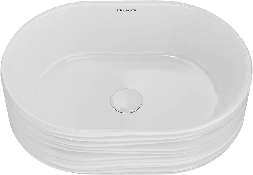 Накладная раковина KERAMA MARAZZI Sabbia 50 белая глянцевая Sancos — официальный сайт