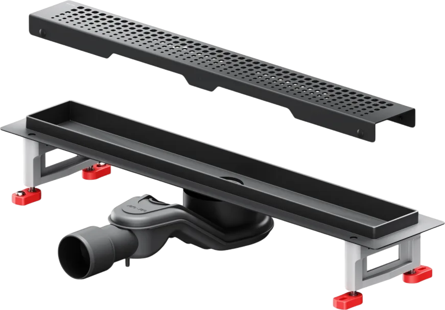 Душевой трап (лоток) AM.PM MasterFlow Cut Gradient 50 см, черный матовый Sancos — официальный сайт