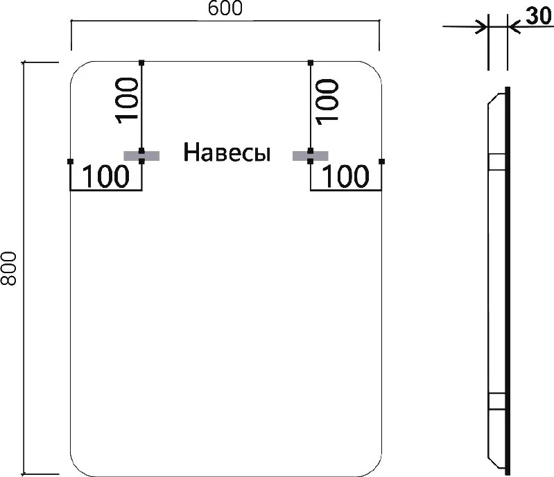 Зеркало Vincea VLM-3VC600 60x80 с подсветкой Sancos — официальный сайт