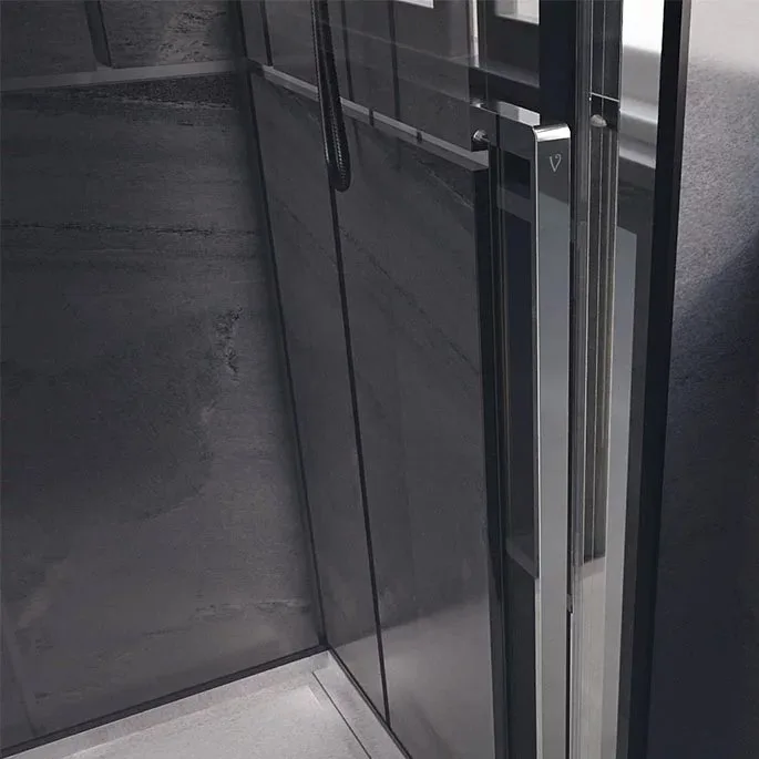Дверь для душевого уголка Veconi Premium Trento PTD-30CH 130 см, профиль хром, стекло прозрачное Sancos — официальный сайт
