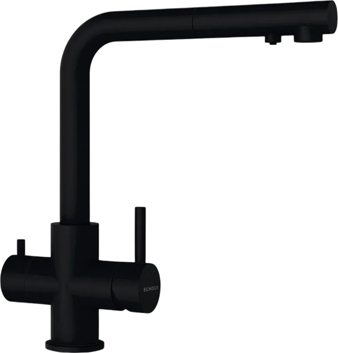 Смеситель для кухни Schock Cristadur Vitus-D Black Edition выдвижной излив, пуро Sancos — официальный сайт