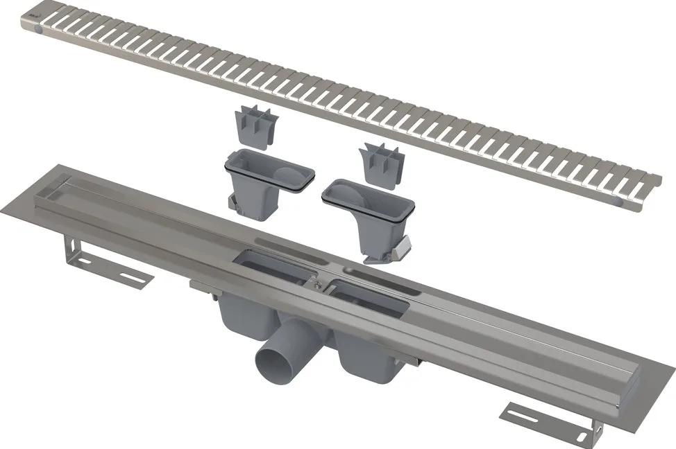 Душевой трап (лоток) AlcaPlast APZ1 SMART-LINE-550 с опорами и решеткой Sancos — официальный сайт