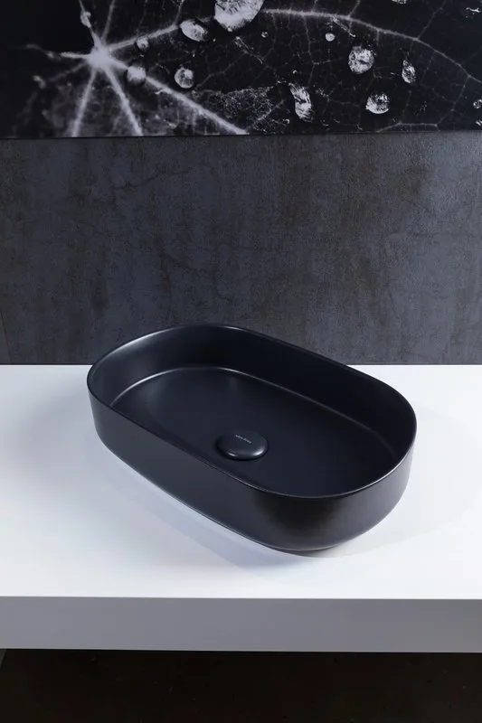 Накладная раковина Allen Brau Fantasy Oval 55x36, черная матовая Sancos — официальный сайт