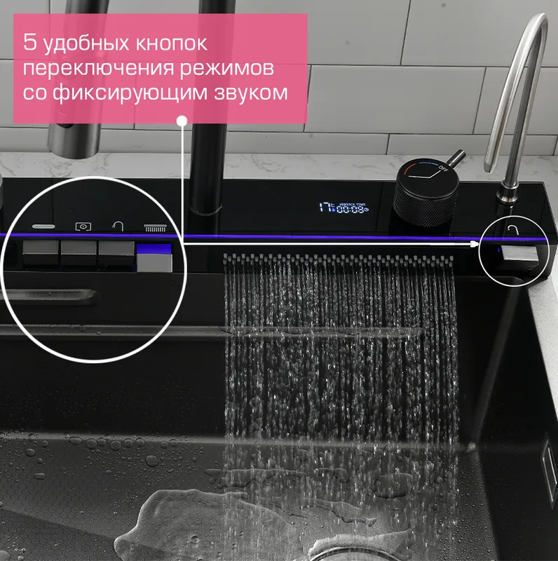 Мойка кухонная Esbano Cascade-5 с сифоном Sancos — официальный сайт