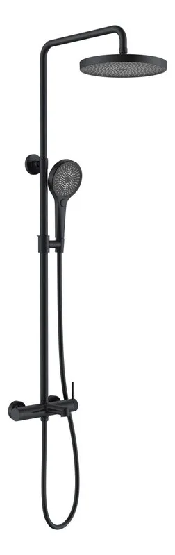 Душевая стойка Vincea Rim VSFS-2RM1MB с изливом, черный матовый Sancos — официальный сайт