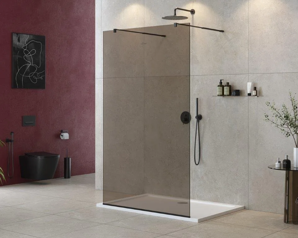 Душевая перегородка Cezares Liberta -L-2-110-BR-NERO Sancos — официальный сайт